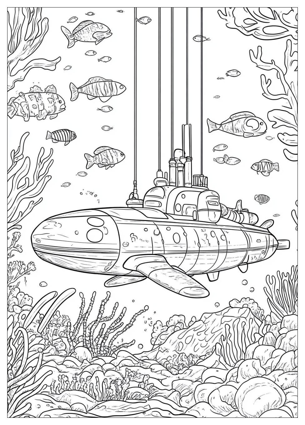 Submarine Coloring Pages-14