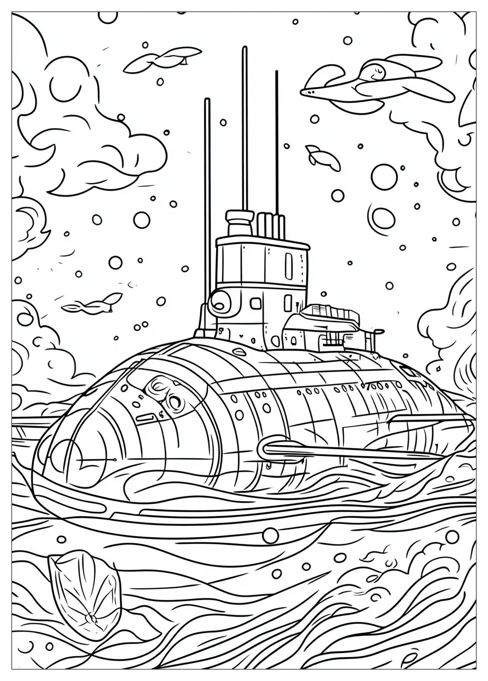 Submarine Coloring Pages-15