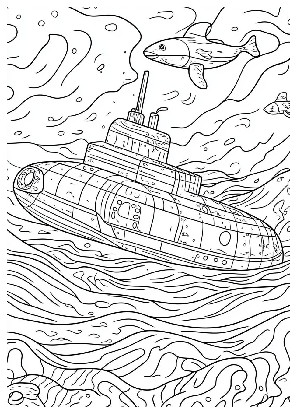 Submarine Coloring Pages-16