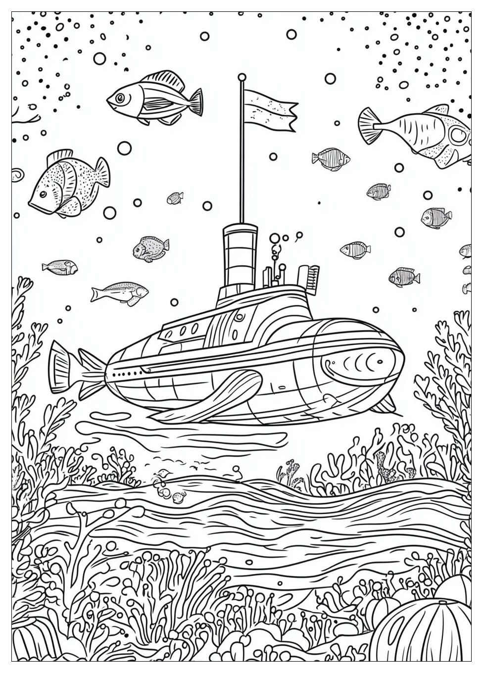 Submarine Coloring Pages-17