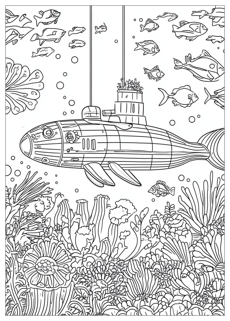 Submarine Coloring Pages-18