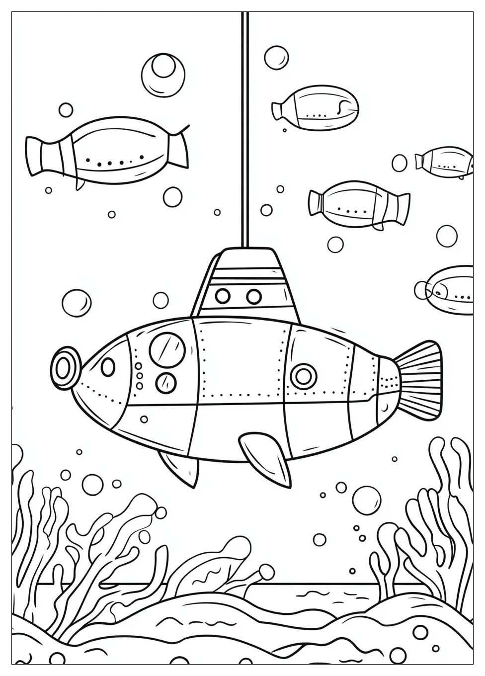 Submarine Coloring Pages-2