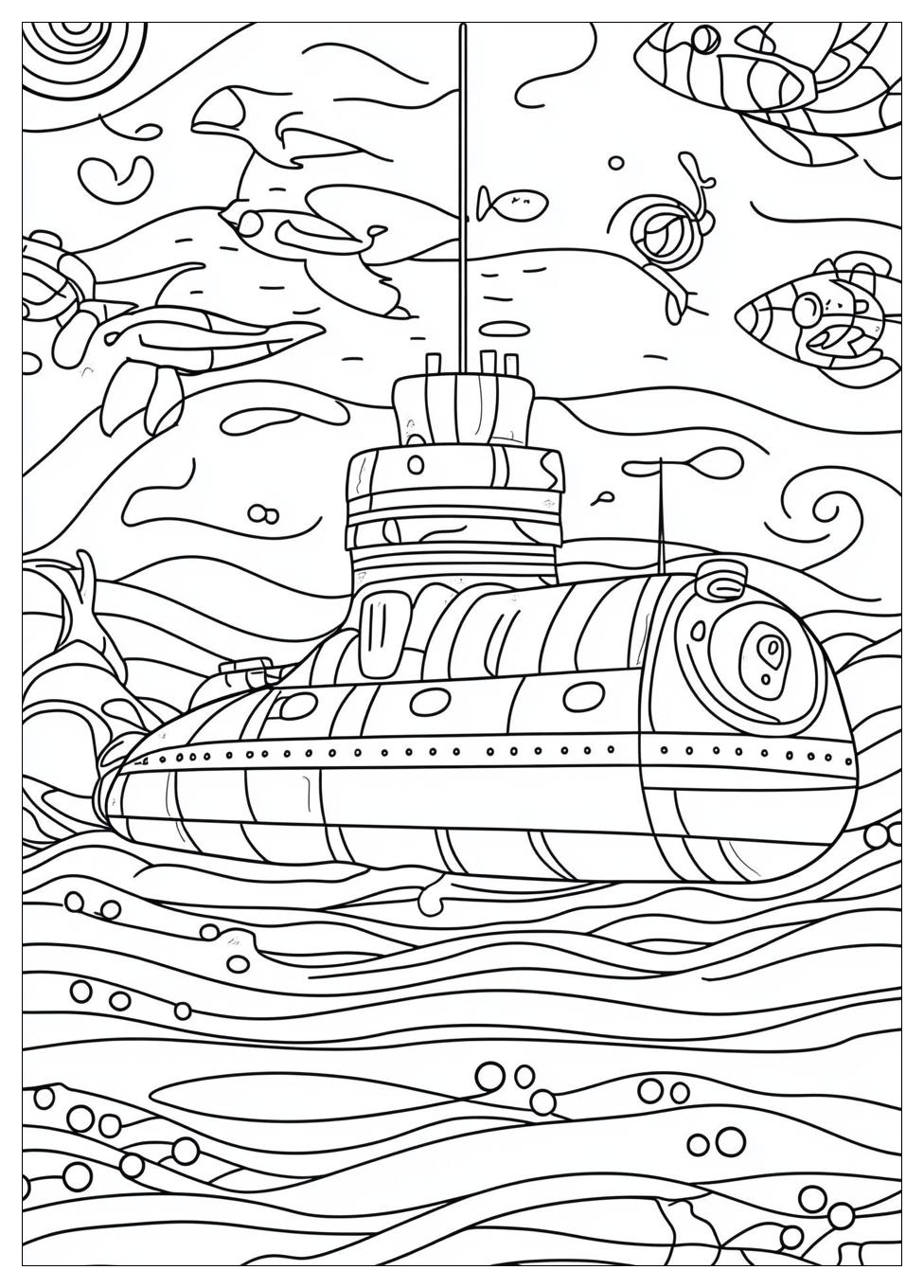 Submarine Coloring Pages-20