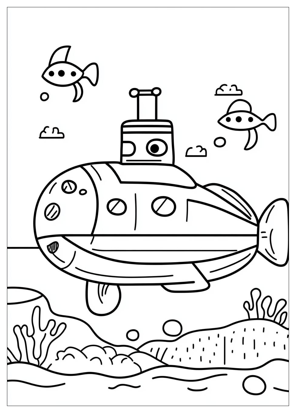 Submarine Coloring Pages-3