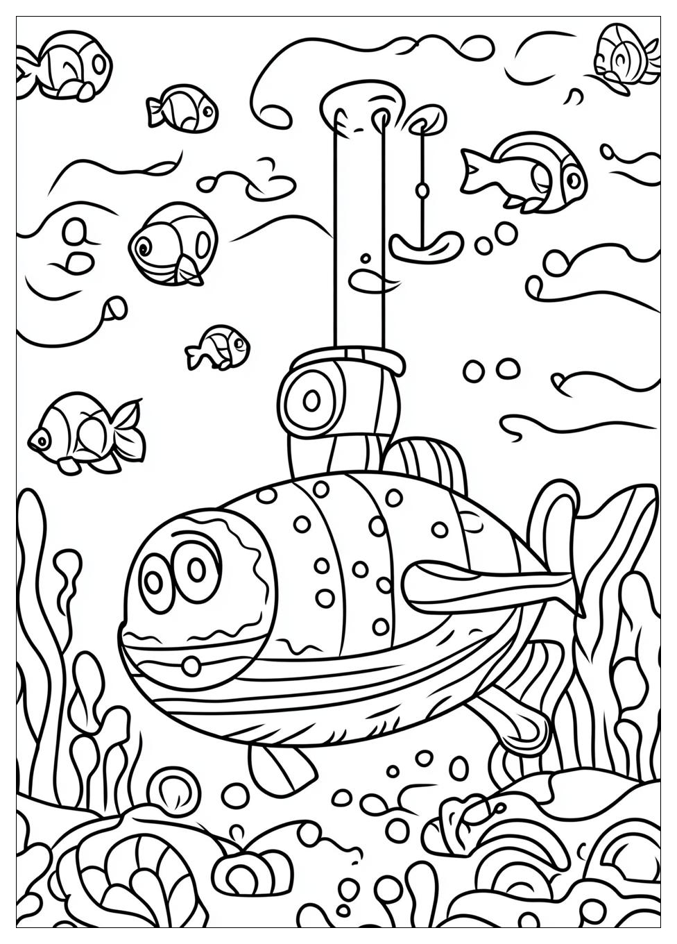 Submarine Coloring Pages-4