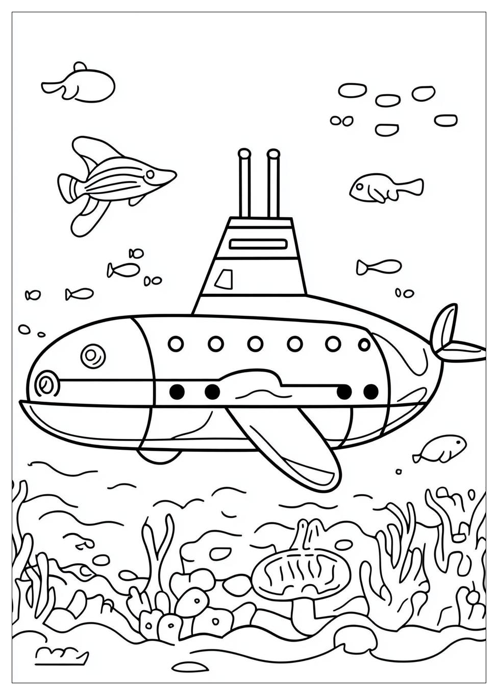 Submarine Coloring Pages-5