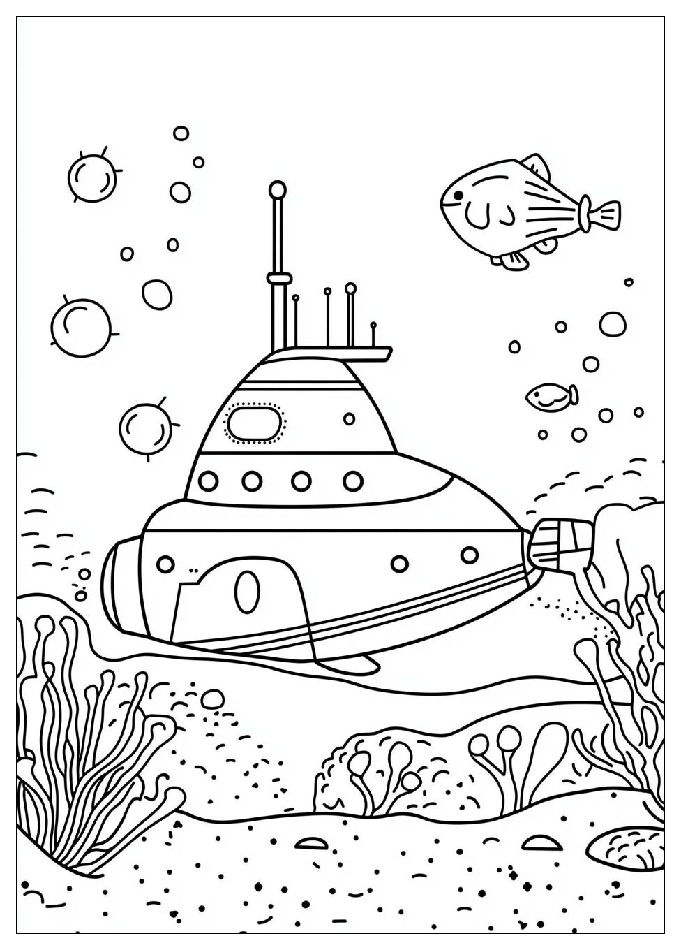 Submarine Coloring Pages-6