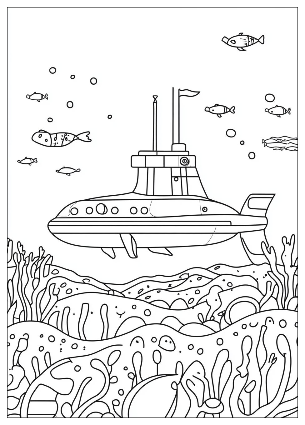 Submarine Coloring Pages-7