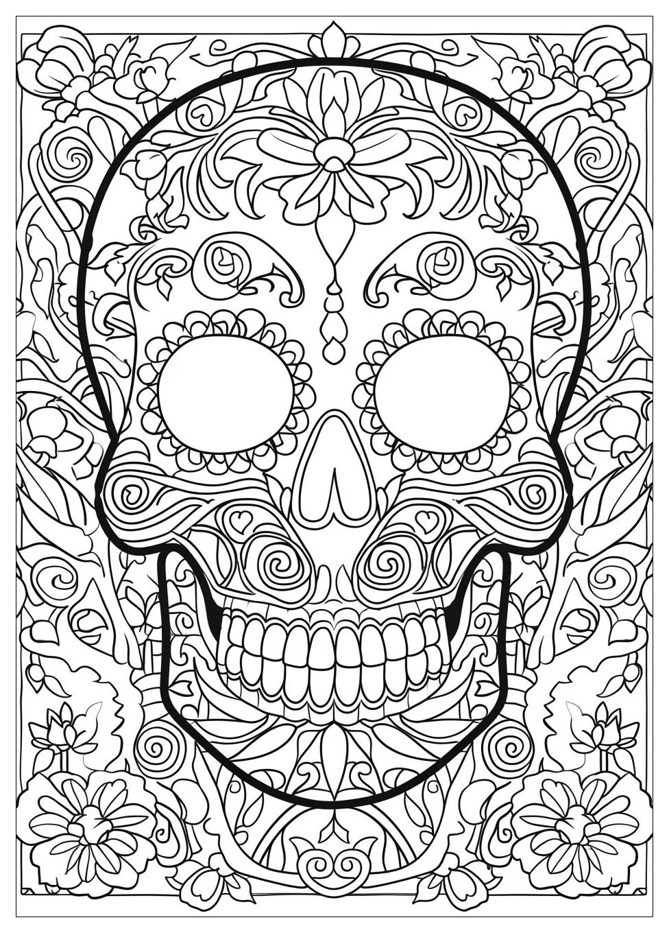Sugar Skull Coloring Pages-1