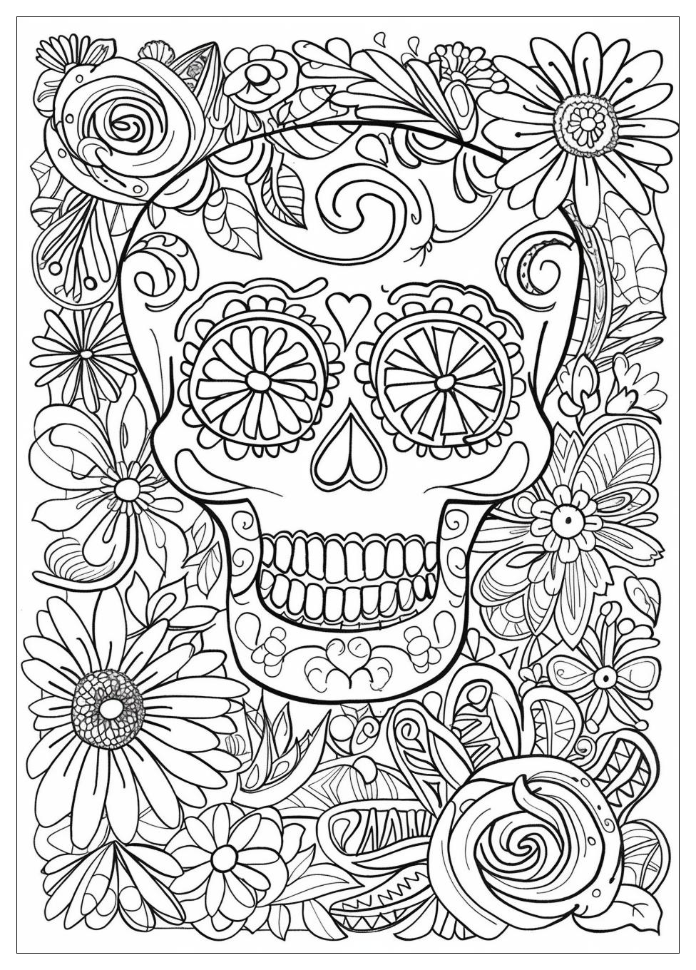Sugar Skull Coloring Pages-2