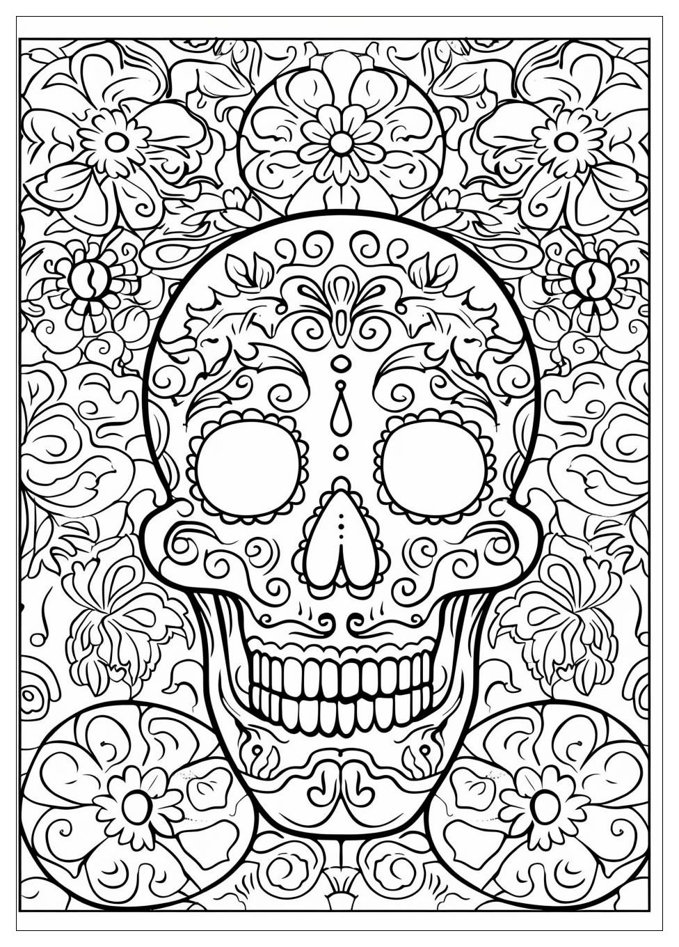 Sugar Skull Coloring Pages-3