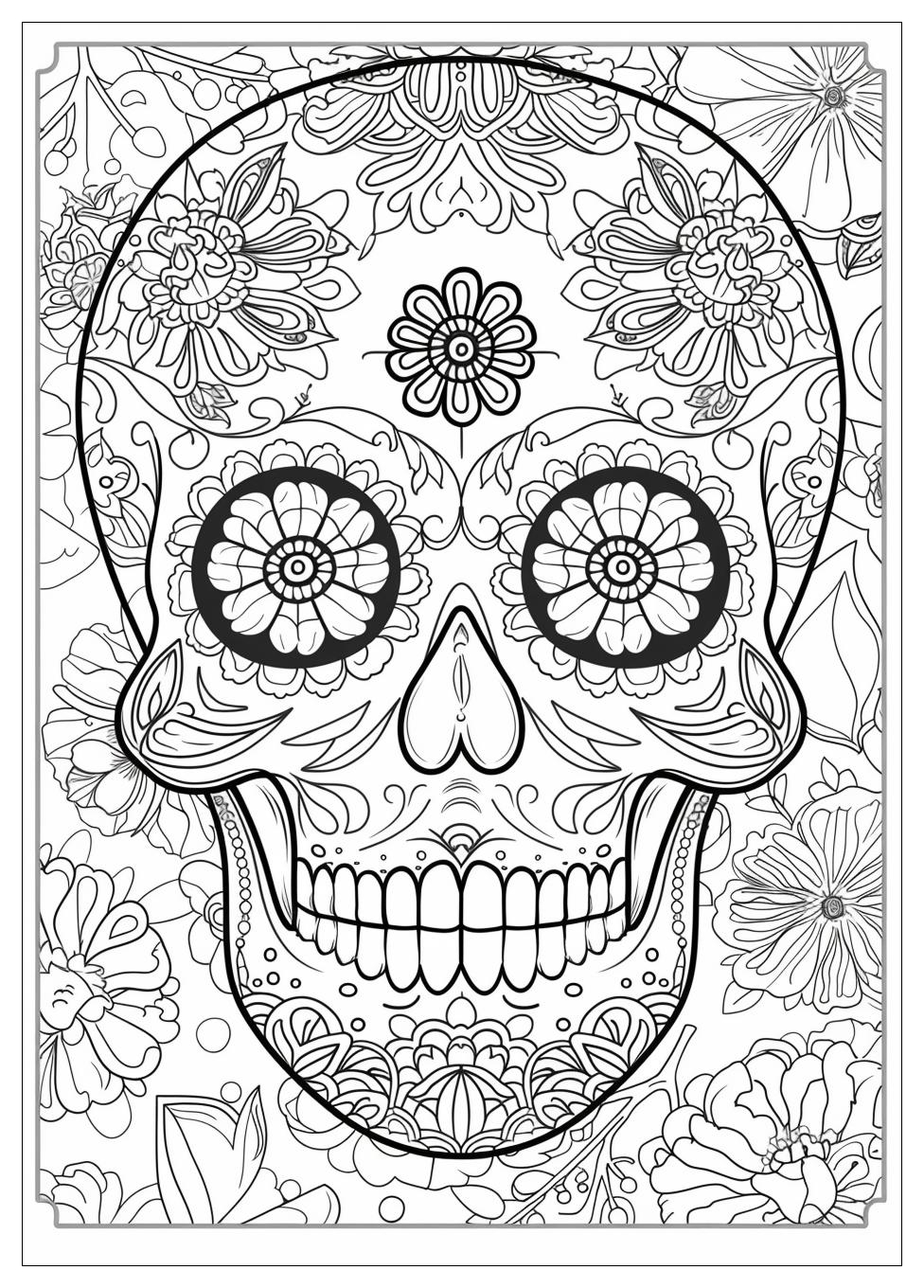 Sugar Skull Coloring Pages-4