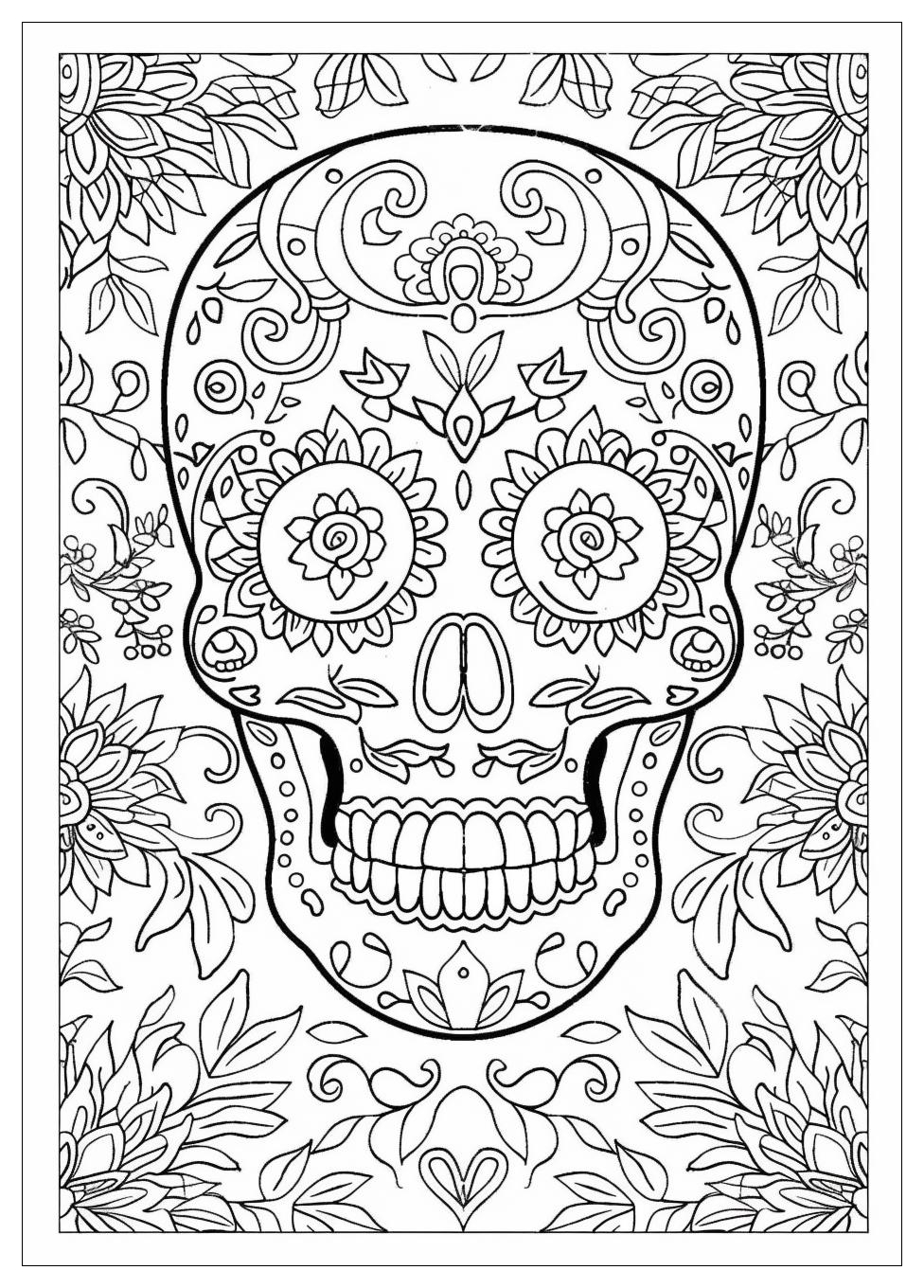 Sugar Skull Coloring Pages-5