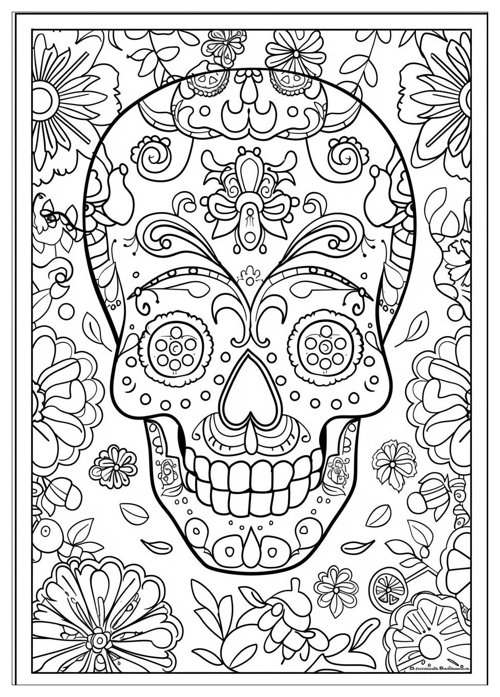Sugar Skull Coloring Pages-6