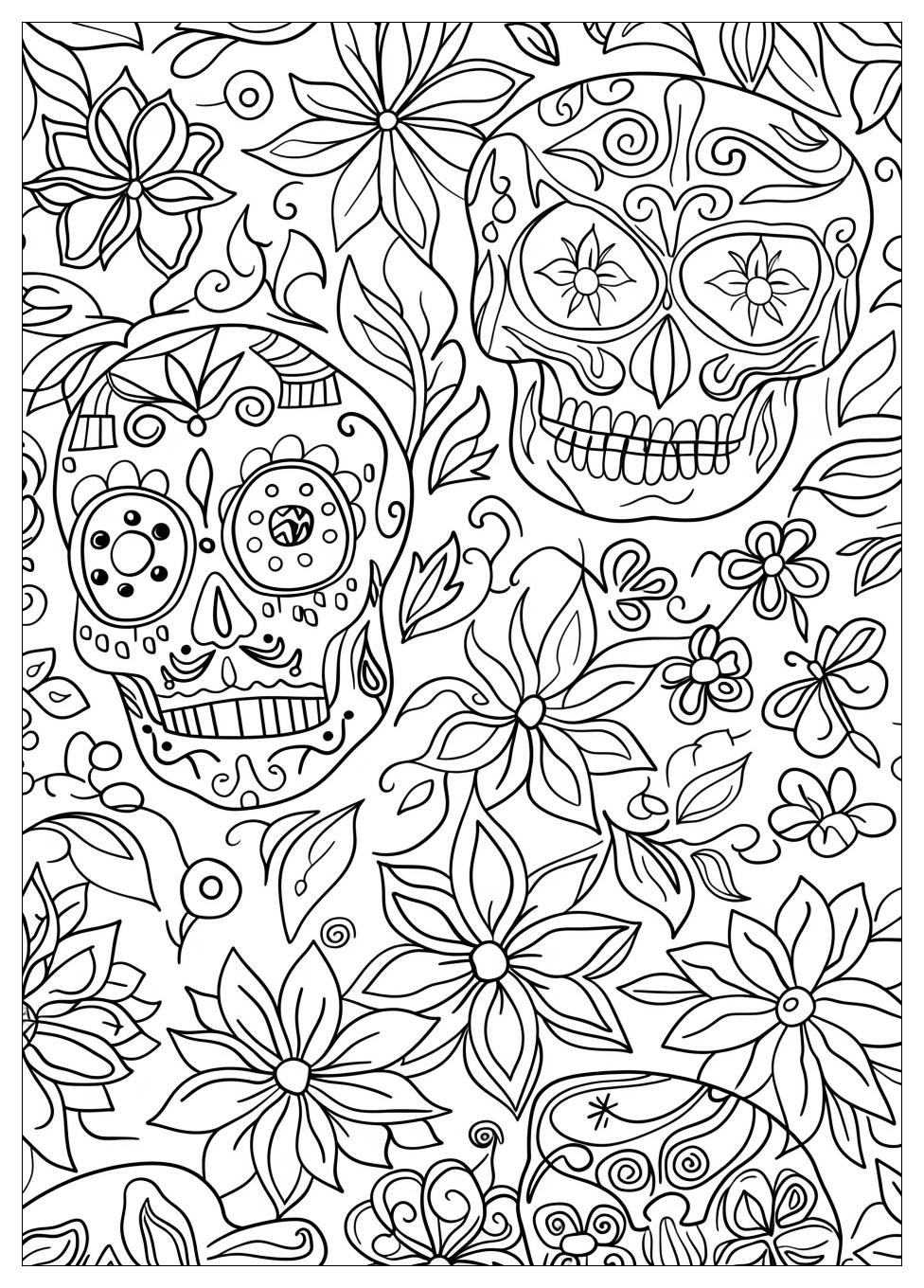 Sugar Skull Coloring Pages-7