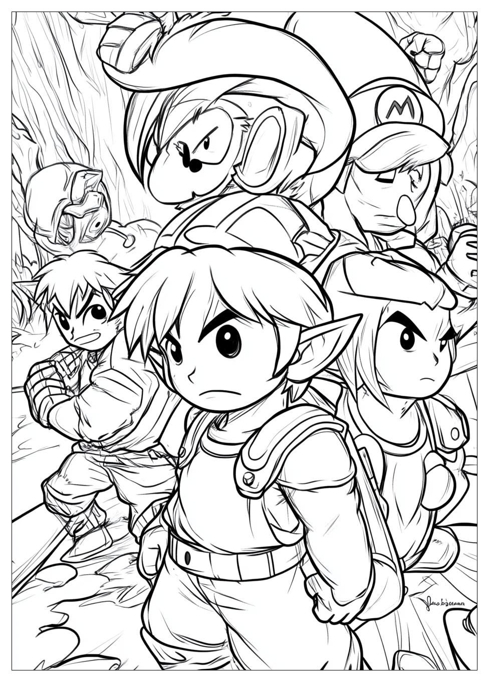 Super Smash Bros Coloring Pages-1