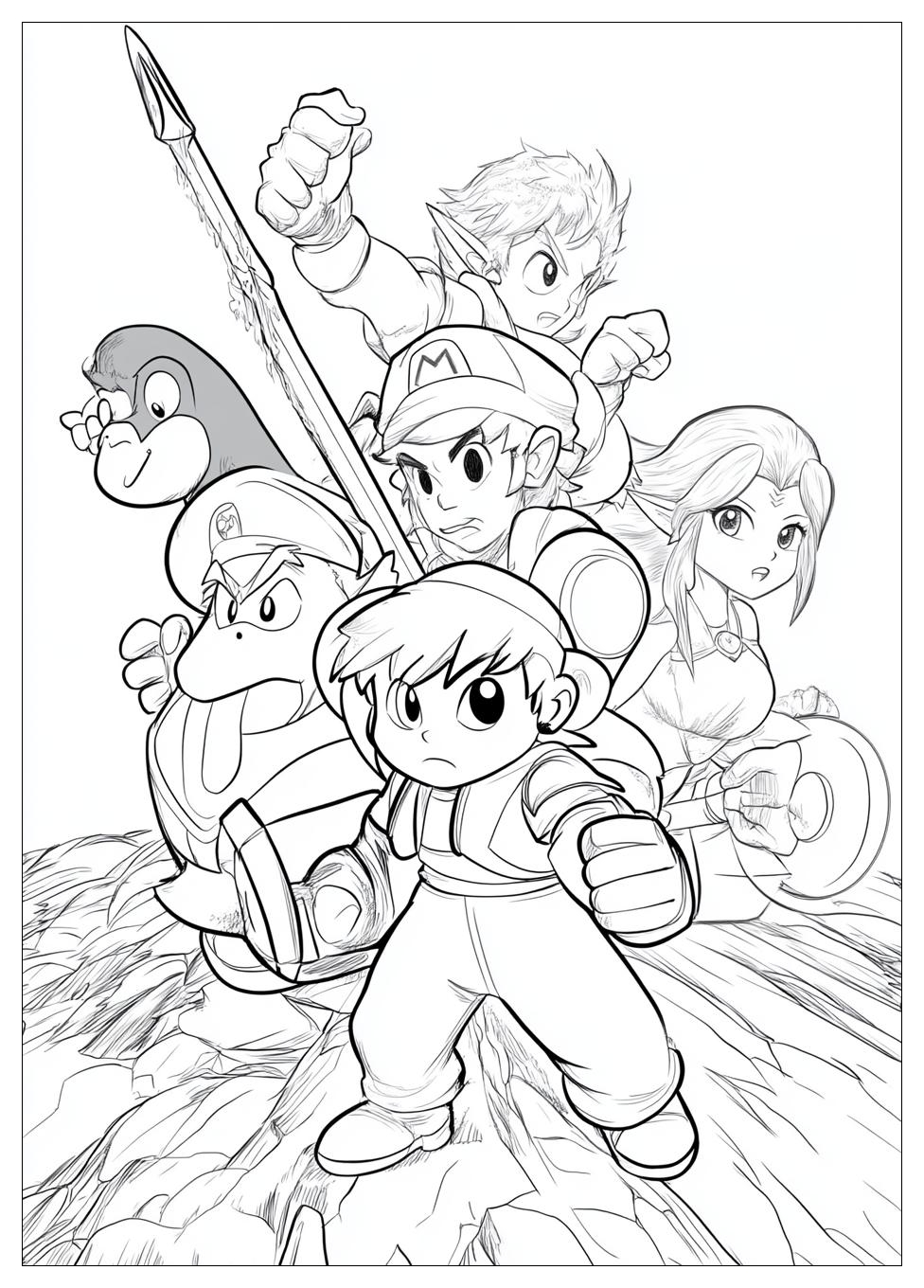 Super Smash Bros Coloring Pages-10