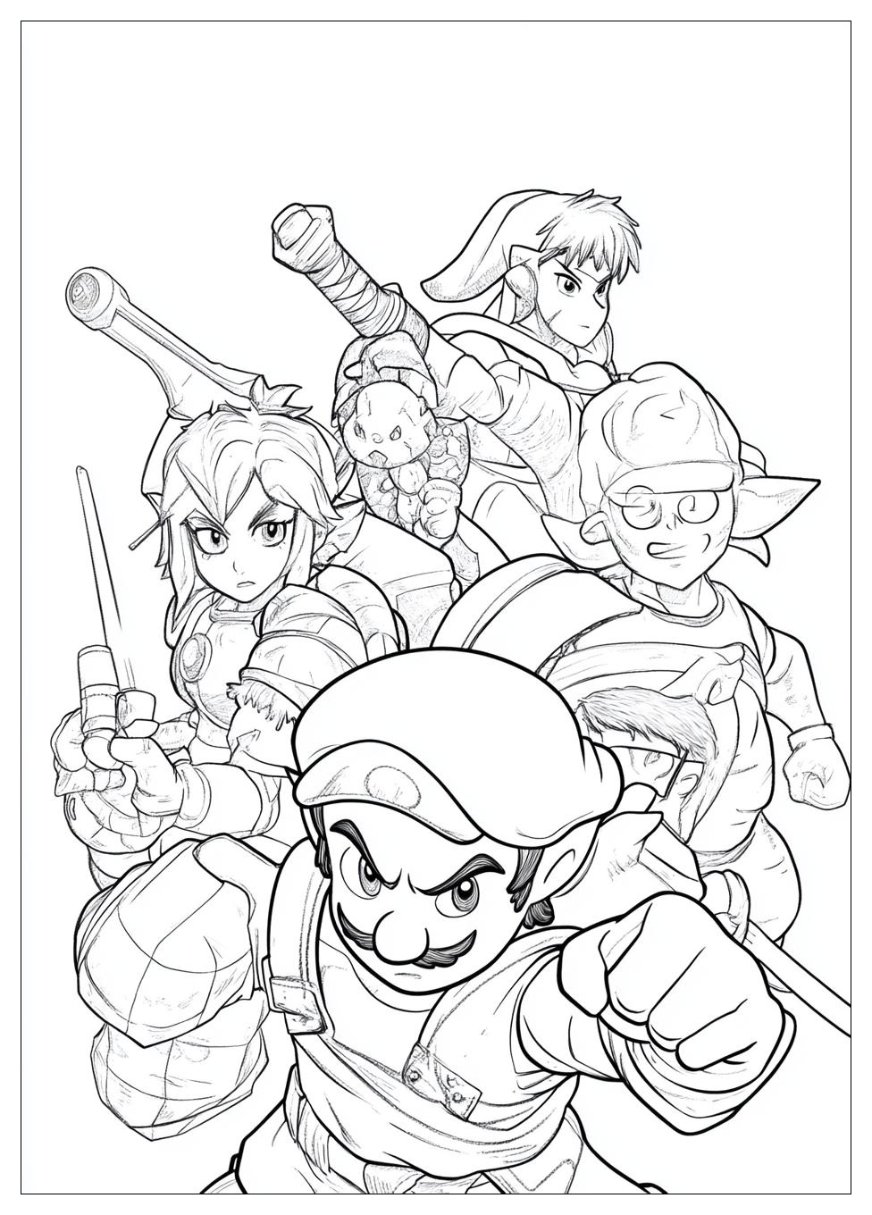 Super Smash Bros Coloring Pages-13