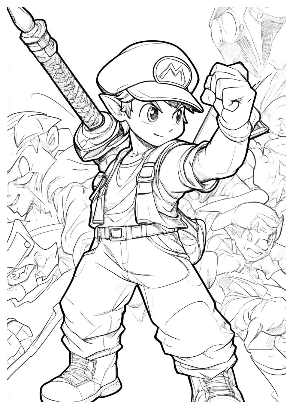 Super Smash Bros Coloring Pages-14