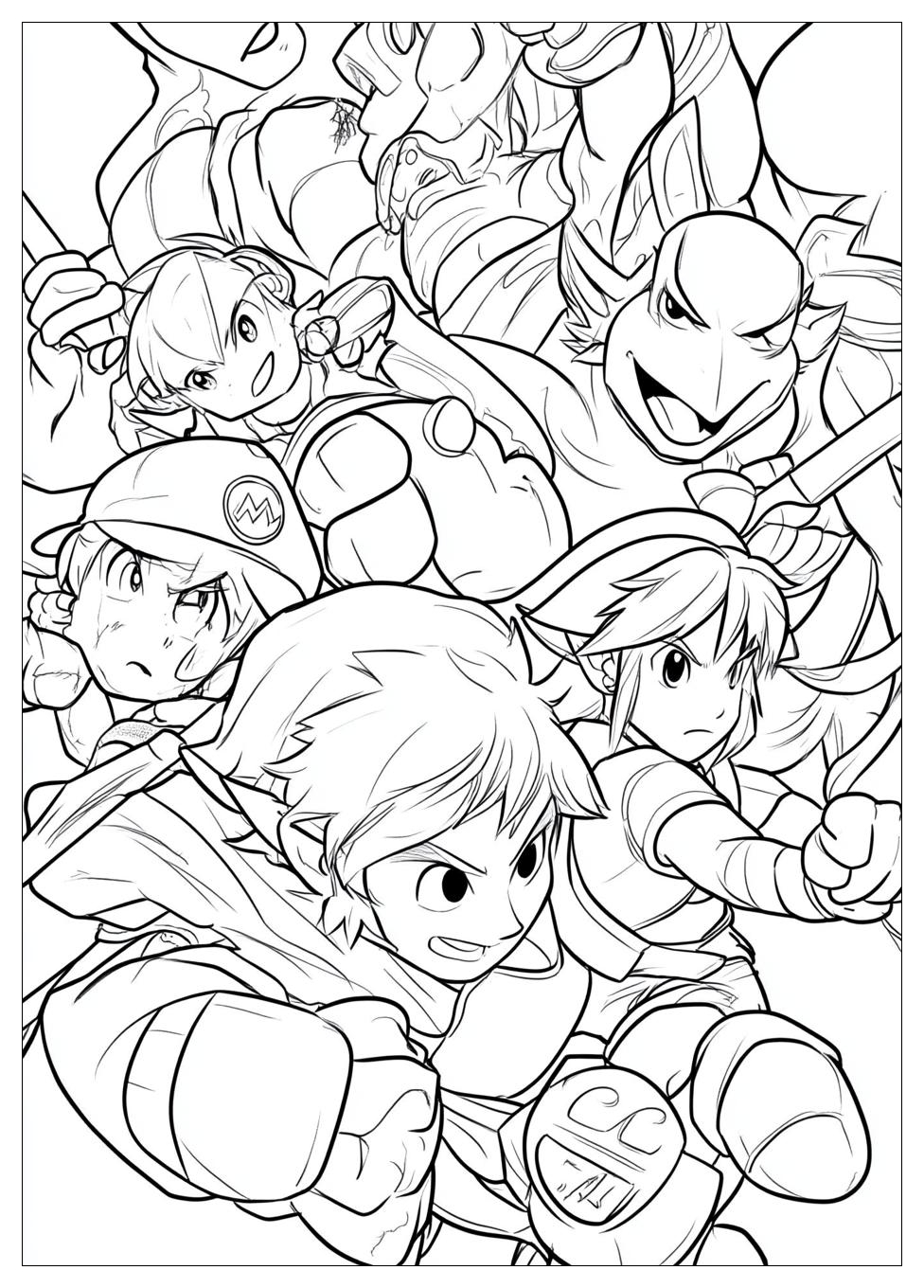 Super Smash Bros Coloring Pages-16
