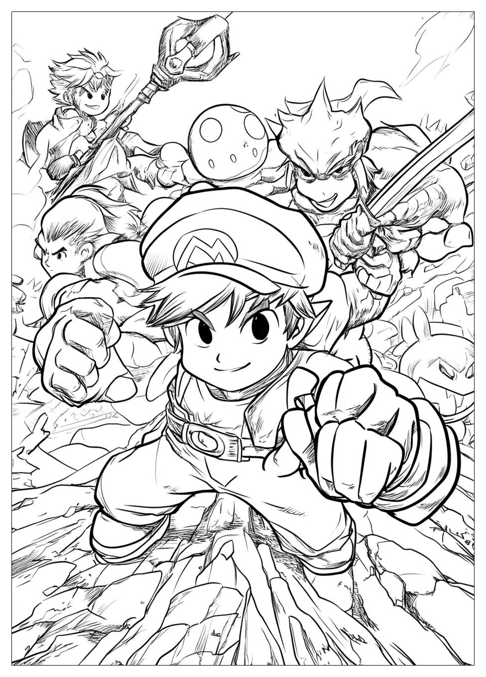 Super Smash Bros Coloring Pages-17