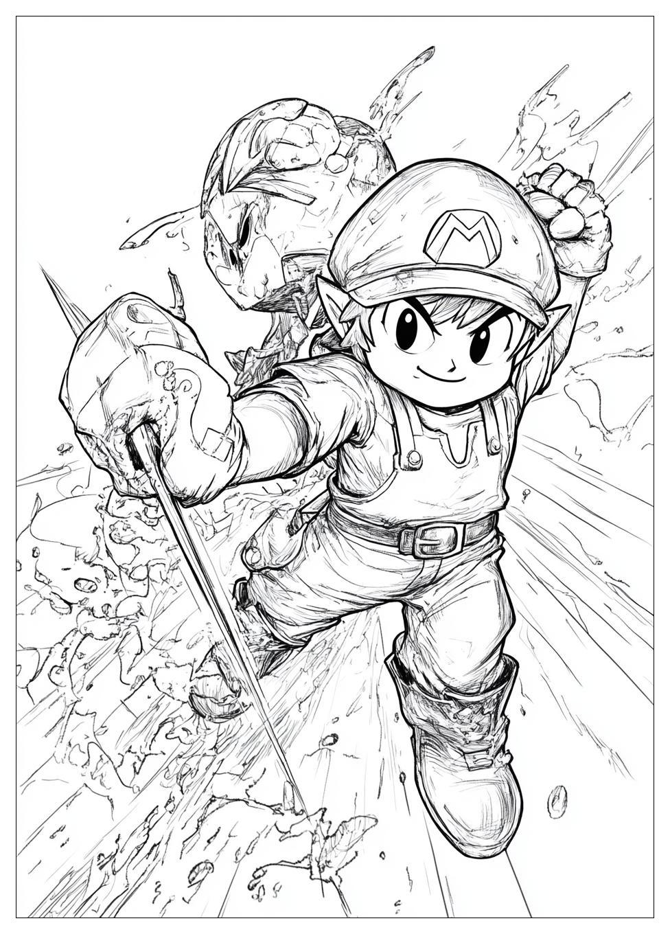 Super Smash Bros Coloring Pages-19