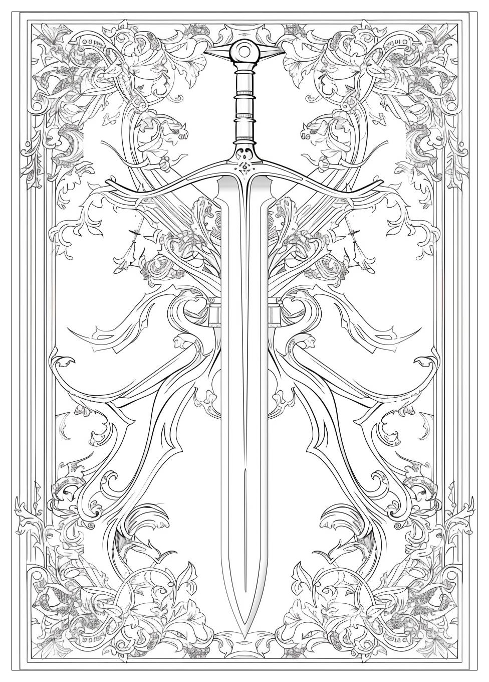 Sword Coloring Pages-19