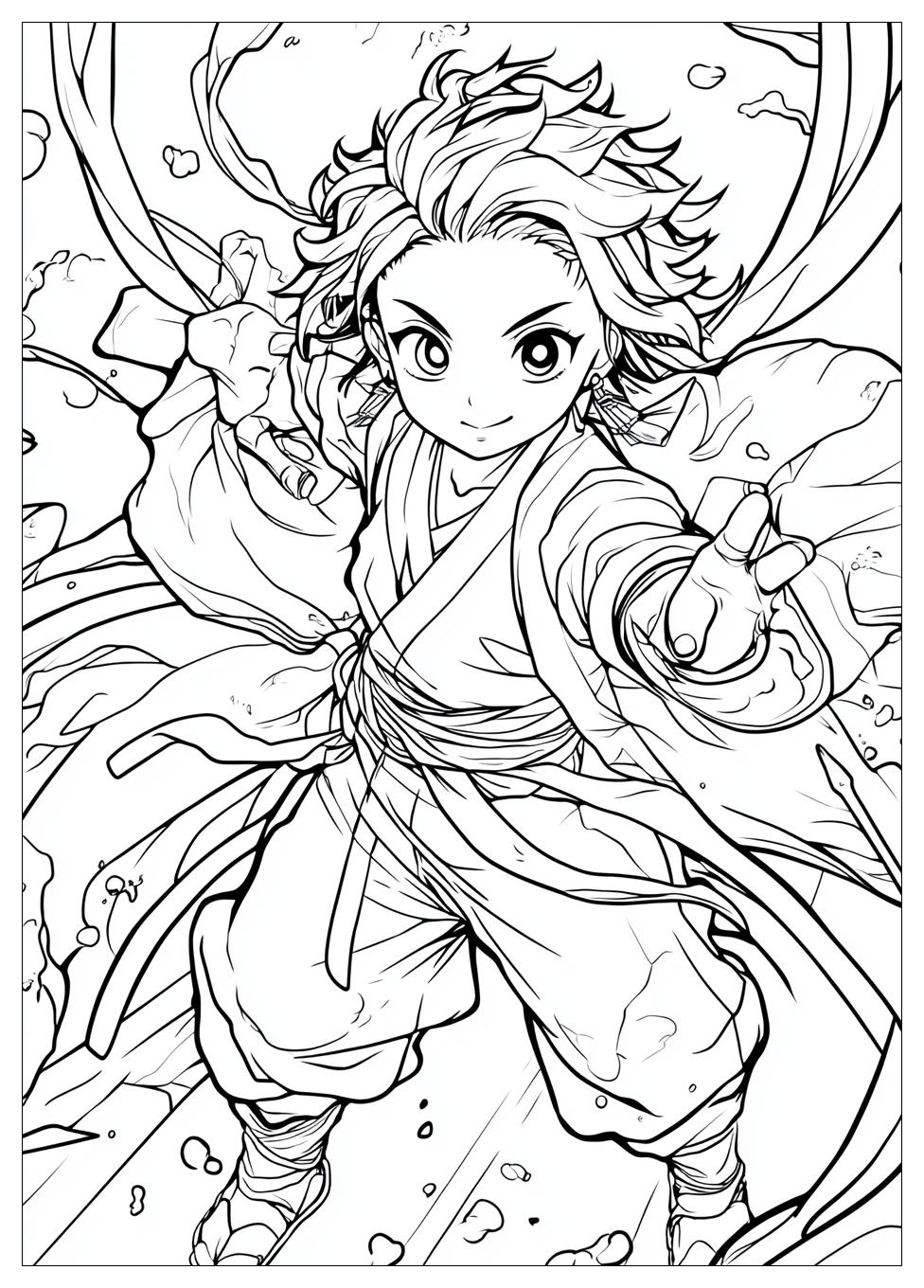 Tanjiro Coloring Pages-1