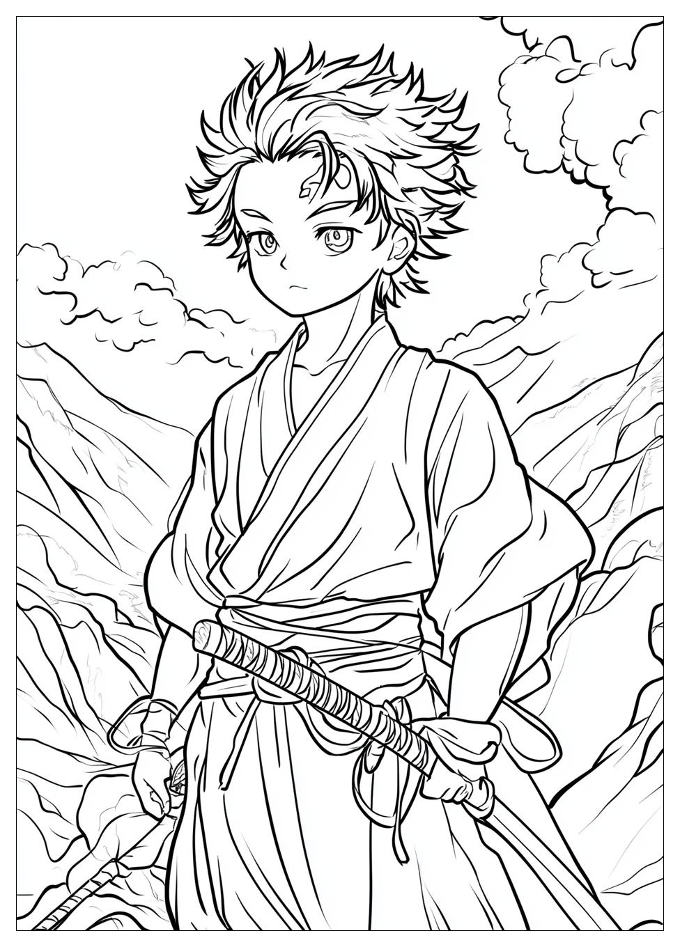 Tanjiro Coloring Pages-10