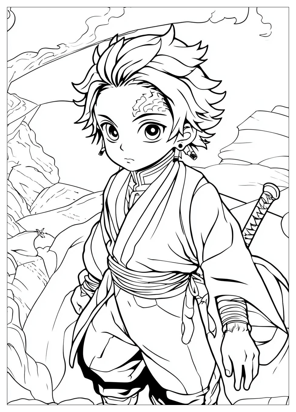 Tanjiro Coloring Pages-11