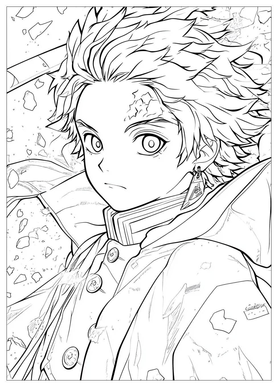 Tanjiro Coloring Pages-2