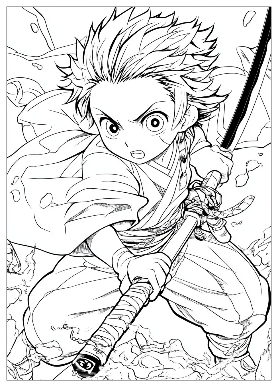 Tanjiro Coloring Pages-3