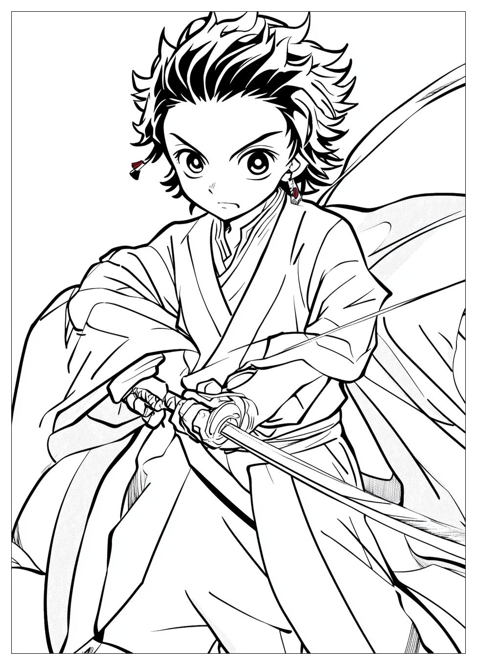 Tanjiro Coloring Pages-4