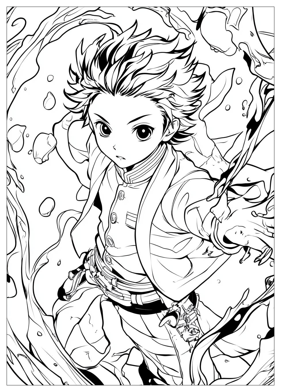 Tanjiro Coloring Pages-7