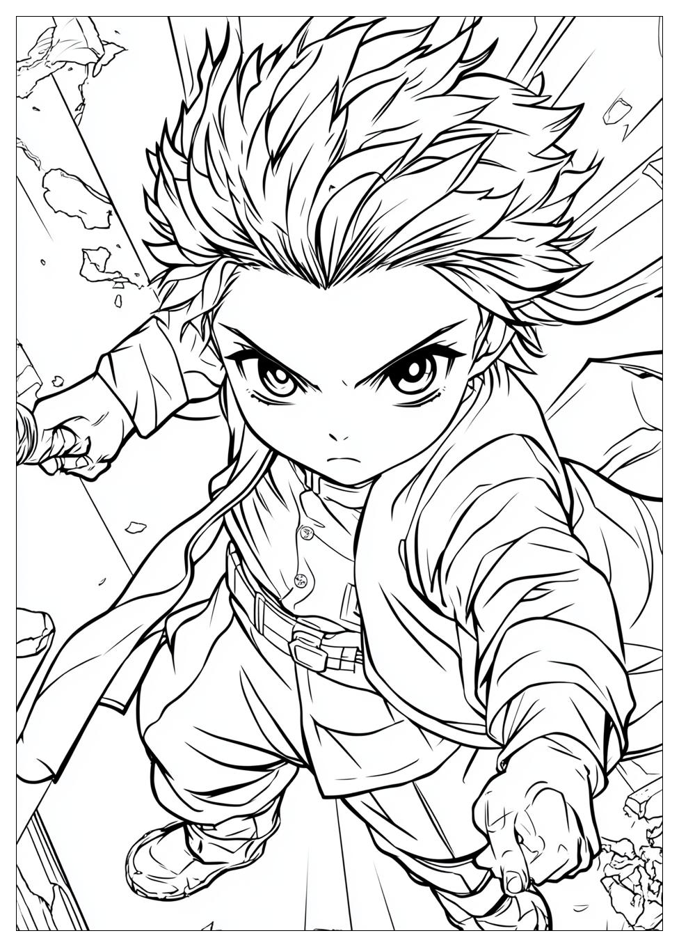 Tanjiro Coloring Pages-8