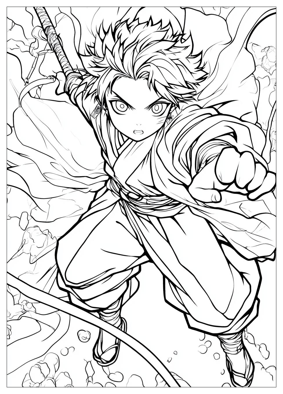 Tanjiro Coloring Pages-9