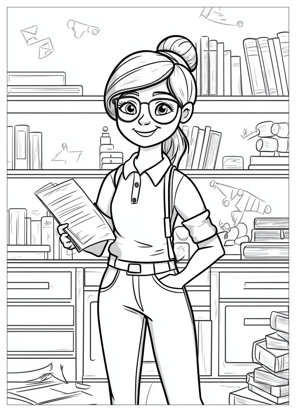 Teacher Coloring Pages-10