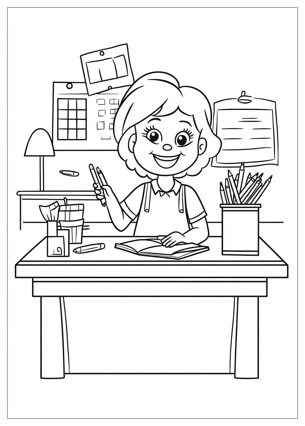 Teacher Coloring Pages-8