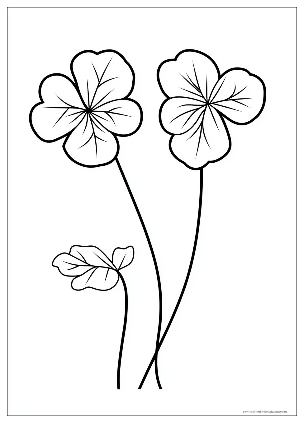 Three Leaf Clover Coloring Pages-11
