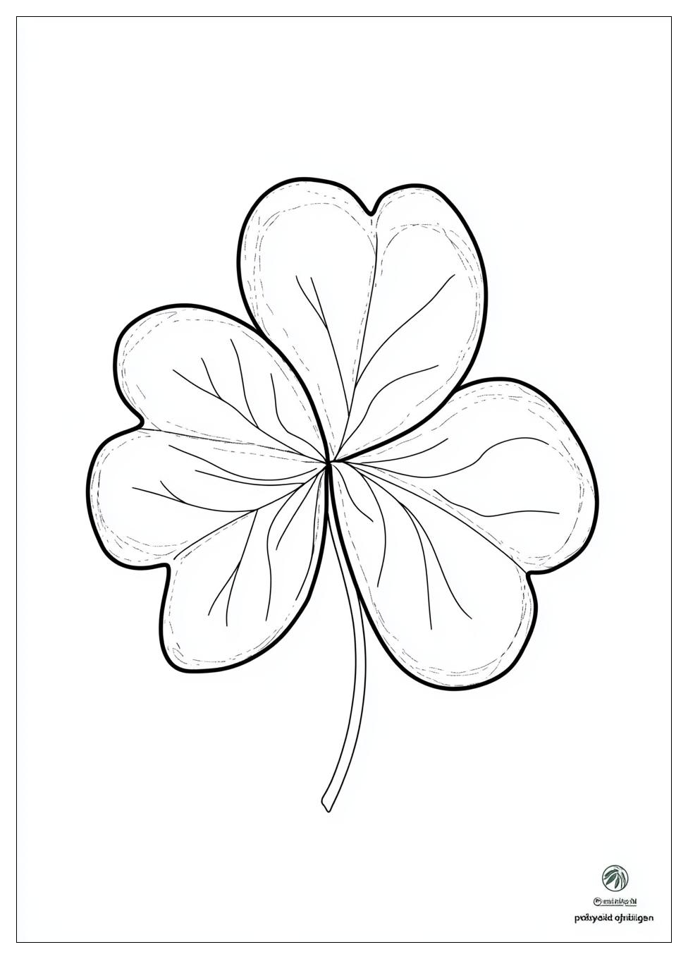 Three Leaf Clover Coloring Pages-12