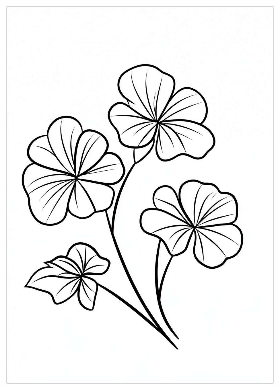 Three Leaf Clover Coloring Pages-3