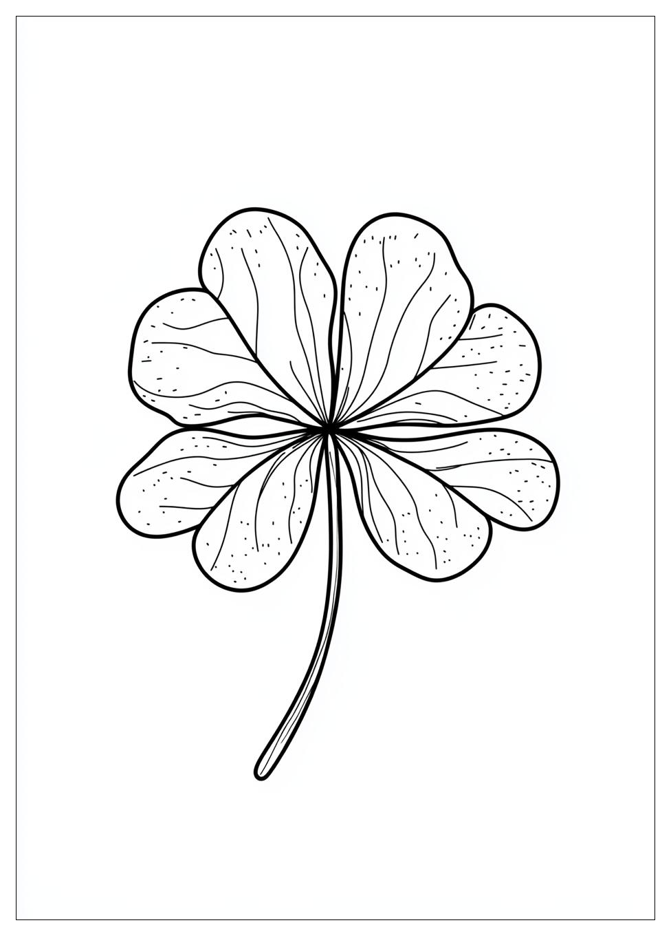 Three Leaf Clover Coloring Pages-4