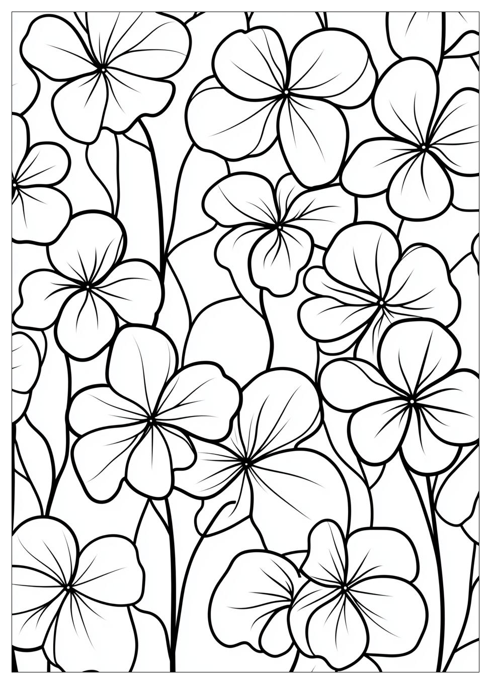 Three Leaf Clover Coloring Pages-5