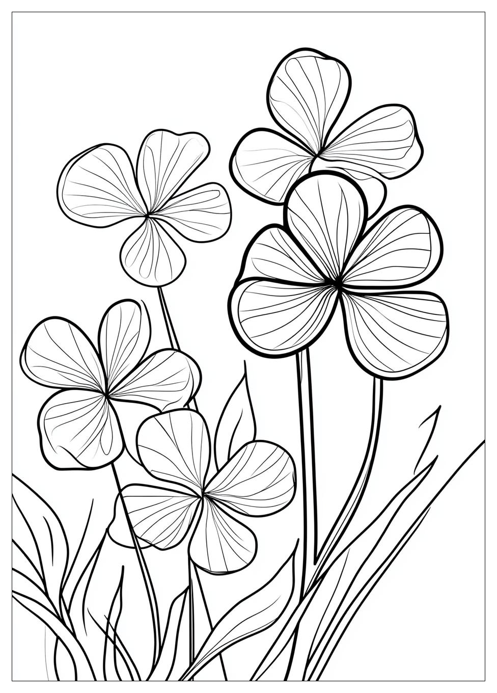 Three Leaf Clover Coloring Pages-6