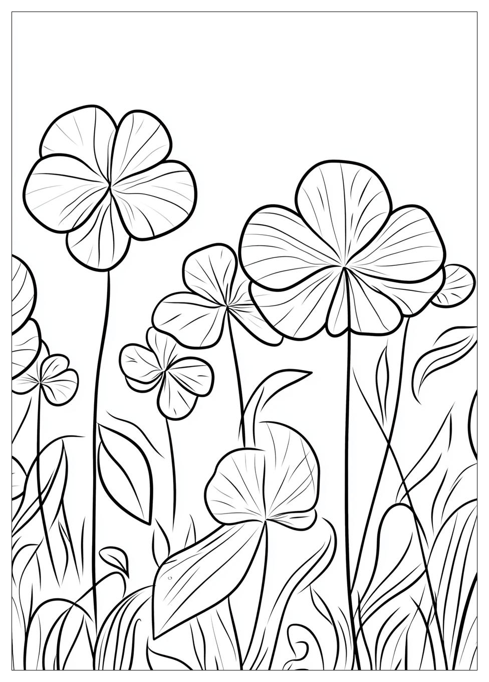 Three Leaf Clover Coloring Pages-7