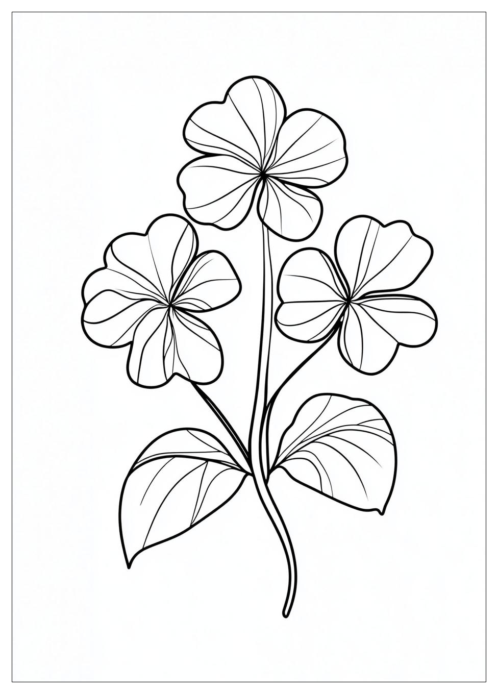 Three Leaf Clover Coloring Pages-8