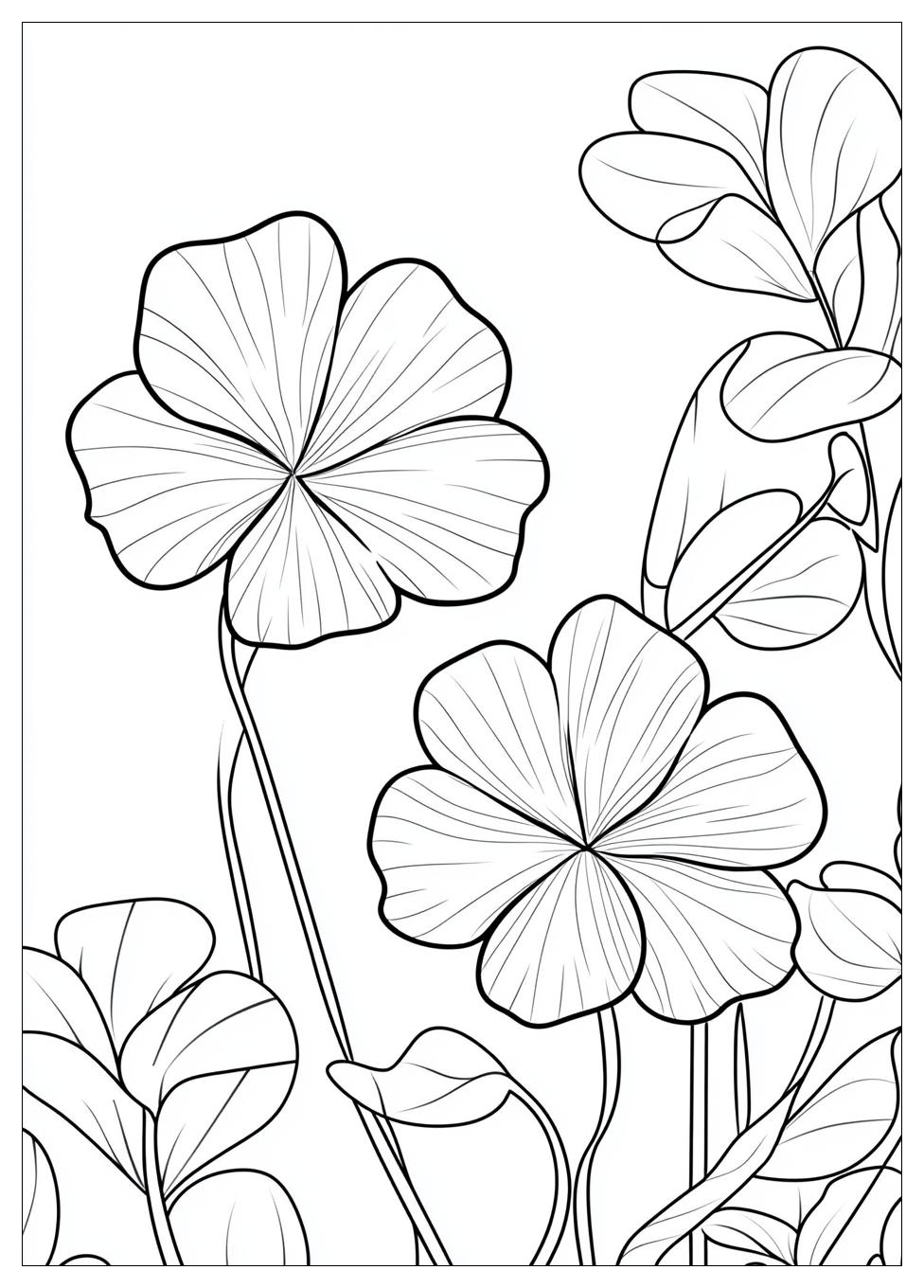 Three Leaf Clover Coloring Pages-9