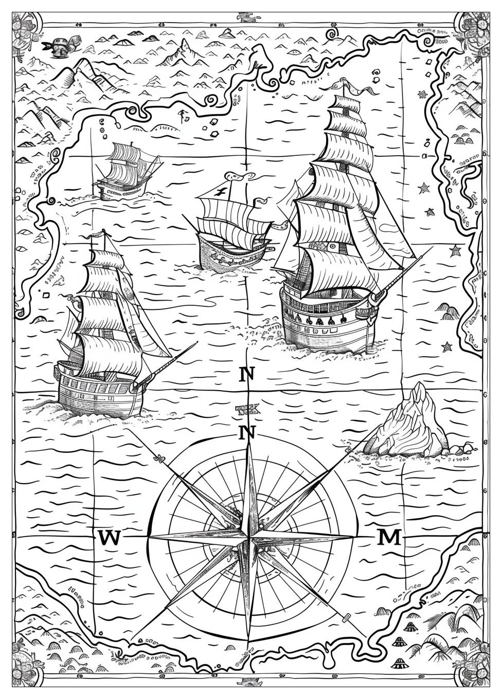 Treasure Map Coloring Pages-13