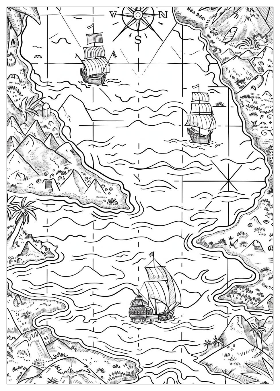 Treasure Map Coloring Pages-14