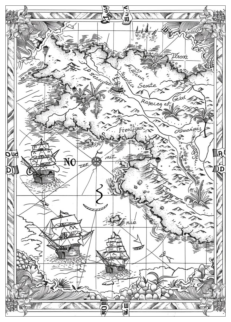 Treasure Map Coloring Pages-15